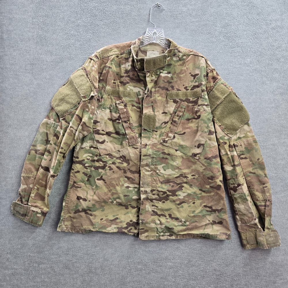 US ARMY Men‎ Jacket M Green Camo Coat Combat Flame Resistant Full Zip Ripstop